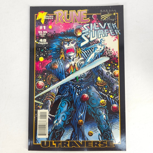 Rune Silver Surfer Malibu Comics Ultraverse 1 April 1995 Barry Windsor-Smith Art - Picture 1 of 2